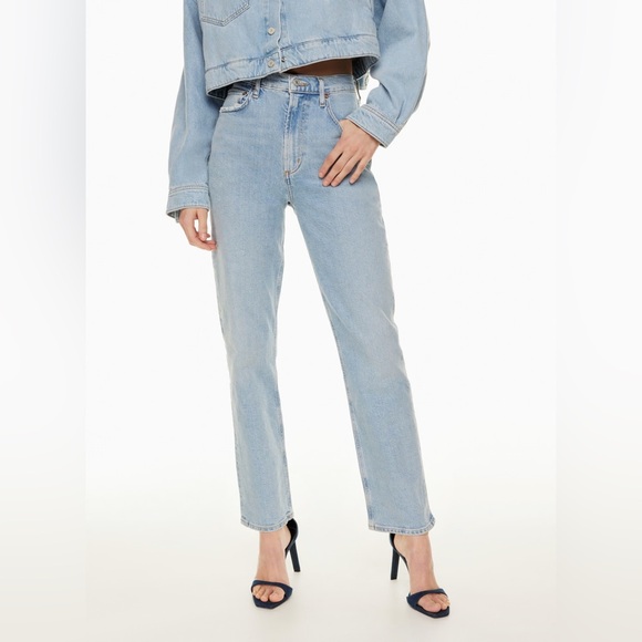 Agolde High Rise Stove Pipe Jeans - Picture 1 of 16